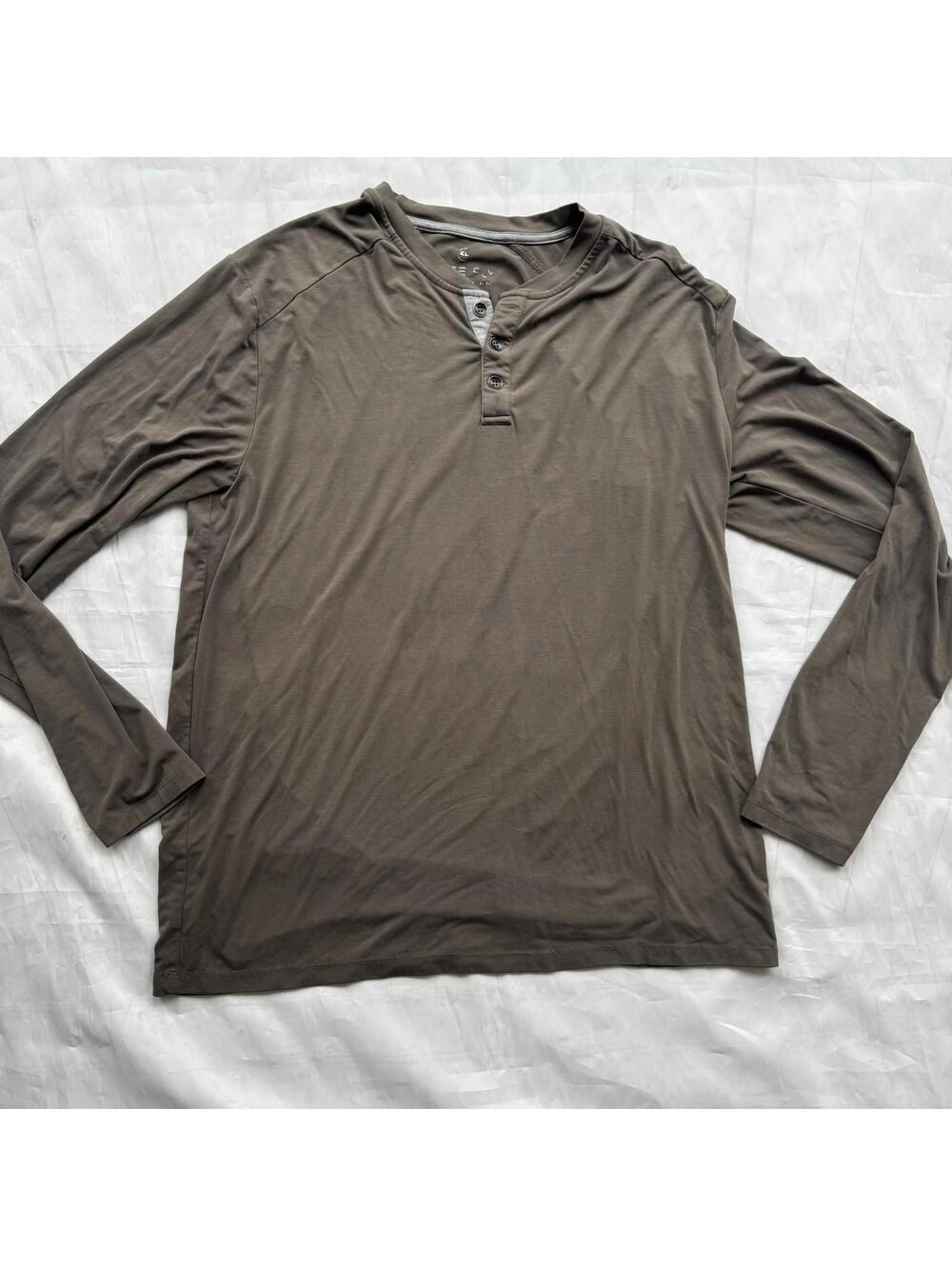Free Fly Shirt Mens XL Green Bamboo Henle Long Sleeve Performance Pullover Top